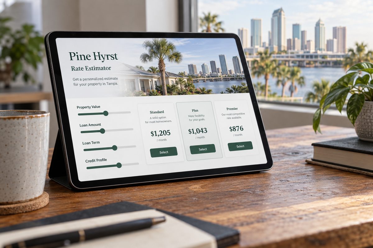 Interactive rate estimator interface showing hourly bay and coaching calculations